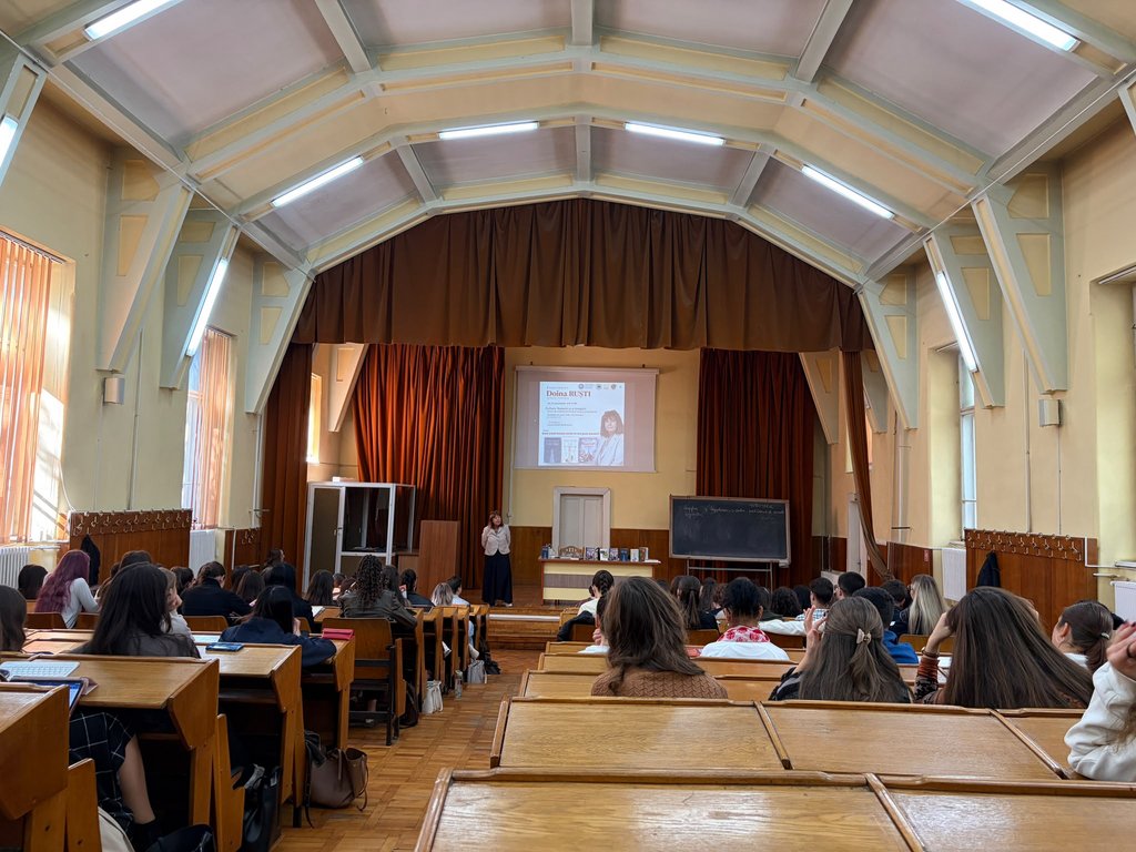 Doina Ruști la Facultatea de Litere din Cluj-Napoca